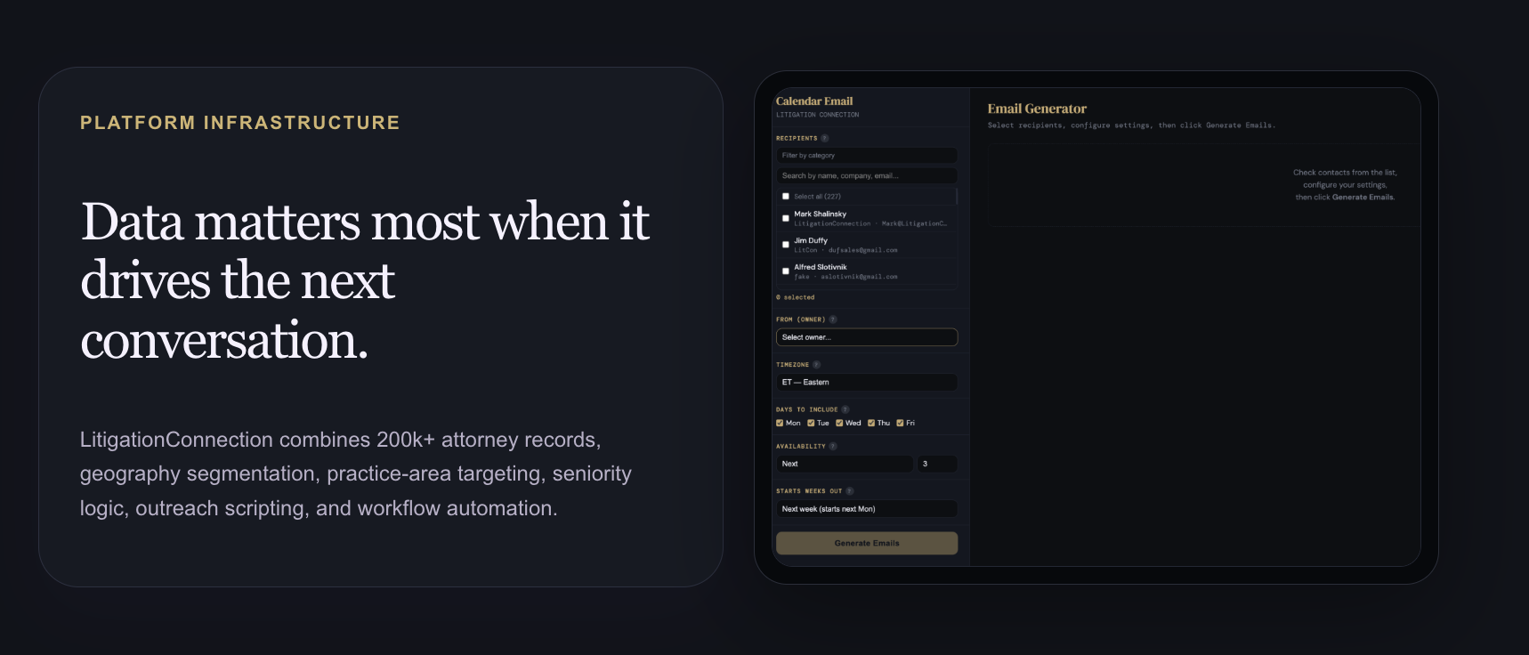 LitigationConnection attorney platform